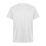 T-shirt técnica de manga curta de poliéster 135 g/m2 Roly Direct Daytona cor branco segunda vista