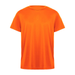 T-shirt técnica de manga curta de poliéster 135 g/m2 Roly Direct Daytona cor cor-de-laranja fluorescente segunda vista