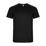 T-shirt técnica de manga curta de tecido reciclado 135 g/m2 Roly Direct Imola cor preto segunda vista