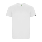 T-shirt técnica de manga curta de tecido reciclado 135 g/m2 Roly Direct Imola cor branco segunda vista