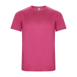 T-shirt técnica de manga curta de tecido reciclado 135 g/m2 Roly Direct Imola cor cor-de-rosa segunda vista
