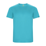 T-shirt técnica de manga curta de tecido reciclado 135 g/m2 Roly Direct Imola cor turquesa segunda vista