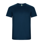 T-shirt técnica de manga curta de tecido reciclado 135 g/m2 Roly Direct Imola cor azul-marinho segunda vista