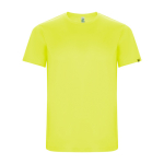 T-shirt técnica de manga curta de tecido reciclado 135 g/m2 Roly Direct Imola cor amarelo fluorescente segunda vista