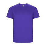 T-shirt técnica de manga curta de tecido reciclado 135 g/m2 Roly Direct Imola cor roxo segunda vista