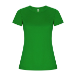 T-shirt técnica de poliéster reciclado para mulher 135 g/m2 Roly Direct Imola cor verde segunda vista