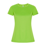 T-shirt técnica de poliéster reciclado para mulher 135 g/m2 Roly Direct Imola cor verde-lima segunda vista