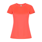 T-shirt técnica de poliéster reciclado para mulher 135 g/m2 Roly Direct Imola cor coral segunda vista