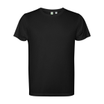 T-shirt técnica de poliéster reciclado 125 g/m2 Roly Direct Estoril cor preto segunda vista