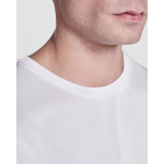T-shirt técnica de poliéster reciclado 125 g/m2 Roly Direct Estoril cor branco vista detalhe 1