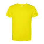 T-shirt técnica de poliéster reciclado 125 g/m2 Roly Direct Estoril cor amarelo fluorescente segunda vista