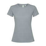 T-shirt técnica de poliéster reciclado para mulher 125 g/m2 Roly Direct Estoril cor cinzento segunda vista