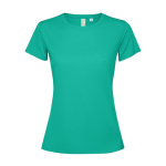 T-shirt técnica de poliéster reciclado para mulher 125 g/m2 Roly Direct Estoril cor verde esmeralda segunda vista