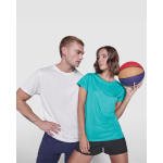 T-shirt técnica de poliéster reciclado para mulher 125 g/m2 Roly Direct Estoril cor verde esmeralda quinta vista de uso