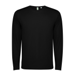 T-shirt técnica, manga comprida, poliéster 125 g/m2 Roly Direct Estoril L/S cor preto segunda vista