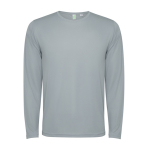 T-shirt técnica, manga comprida, poliéster 125 g/m2 Roly Direct Estoril L/S cor cinzento segunda vista
