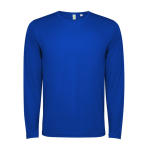 T-shirt técnica, manga comprida, poliéster 125 g/m2 Roly Direct Estoril L/S cor azul real segunda vista