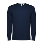 T-shirt técnica, manga comprida, poliéster 125 g/m2 Roly Direct Estoril L/S cor azul-marinho segunda vista