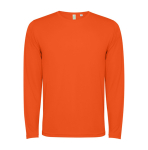 T-shirt técnica, manga comprida, poliéster 125 g/m2 Roly Direct Estoril L/S cor cor-de-laranja escuro segunda vista
