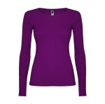 T-shirt, manga comprida de algodão para mulher 160 g/m2 Roly Direct Extreme cor violeta segunda vista