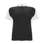 T-shirt técnica de poliéster com manga raglan 140 g/m2 Roly Direct Bugatti cor preto segunda vista