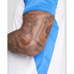 T-shirt técnica de poliéster com manga raglan 140 g/m2 Roly Direct Bugatti cor branco/azul vista detalhe 2