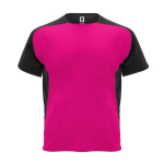 T-shirt técnica de poliéster com manga raglan 140 g/m2 Roly Direct Bugatti cor fúcsia segunda vista