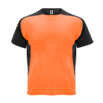 T-shirt técnica de poliéster com manga raglan 140 g/m2 Roly Direct Bugatti cor cor-de-laranja fluorescente segunda vista