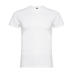 T-shirt de manga curta de algodão penteado 180 g/m2 Roly Direct Braco cor branco segunda vista