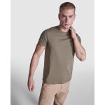 T-shirt de manga curta de algodão penteado 180 g/m2 Roly Direct Braco cor branco primeira vista de uso