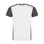 T-shirt técnica de manga curta, poliéster 135 g/m2 Roly Direct Zolder cor preto segunda vista