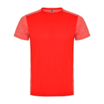 T-shirt técnica de manga curta, poliéster 135 g/m2 Roly Direct Zolder cor vermelho segunda vista