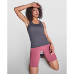 Top técnico slim com elastano 160 g/m2 Roly Direct Aida cor preto primeira vista de uso