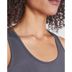 Top técnico slim com elastano 160 g/m2 Roly Direct Aida cor preto vista detalhe 1