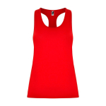 Top técnico slim com elastano 160 g/m2 Roly Direct Aida cor vermelho segunda vista