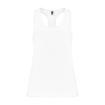 Top técnico slim com elastano 160 g/m2 Roly Direct Aida cor branco segunda vista