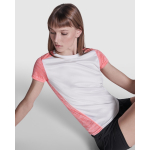 T-shirt técnica de poliéster bicolor para mulher 135 g/m2 Roly Direct Zolder cor coral quarta vista de uso