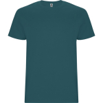 T-shirt de manga curta de algodão 190 g/m2 Roly Direct Stafford cor água-marinha primeira vista de uso