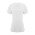Túnica de manga curta de poliéster e elastano para mulher 170 g/m2 Roly Ferox cor branco segunda vista