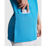 Túnica de manga curta de poliéster e elastano para mulher 170 g/m2 Roly Ferox cor branco vista detalhe 1