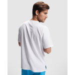 Túnica de manga curta de poliéster e elastano 170 g/m2 Roly Ferox cor branco quarta vista de uso