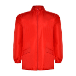 Impermeável unissexo de poliéster com capuz 70 g/m2 Roly Direct Escocia cor vermelho segunda vista