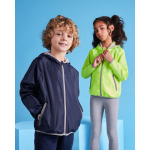 Corta-vento capuz bolso trás dobrável 60 g/m2 Roly Direct Angelo cor preto segunda vista de uso