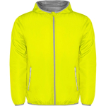 Corta-vento capuz bolso trás dobrável 60 g/m2 Roly Direct Angelo cor amarelo fluorescente segunda vista