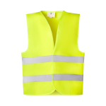 Colete de alta visibilidade com faixas refletoras e fecho de velcro Roly Sirio cor amarelo fluorescente segunda vista