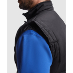 Colete de trabalho de poliéster e algodão com gola 200 g/m2 Roly Almanzor cor vermelho vista detalhe 3