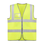 Colete de alta visibilidade com bolso e fecho de correr de poliéster Roly Polux cor amarelo fluorescente segunda vista