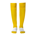 Meias desportivas, poliéster, algodão e elastano, caneladas Roly Direct Soccer cor amarelo segunda vista