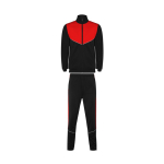 Fato de treino com peito de cor a contrastar com gola 225 g/m2 Roly Direct Evans cor vermelho segunda vista
