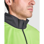 Fato de treino com peito de cor a contrastar com gola 225 g/m2 Roly Direct Evans cor verde-lima vista detalhe 1